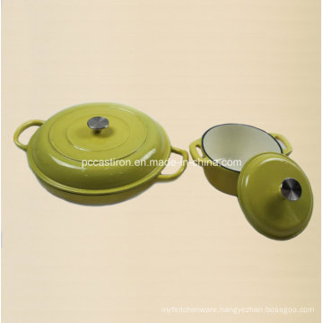 2PCS Enamel Cast Iron Cookware Set